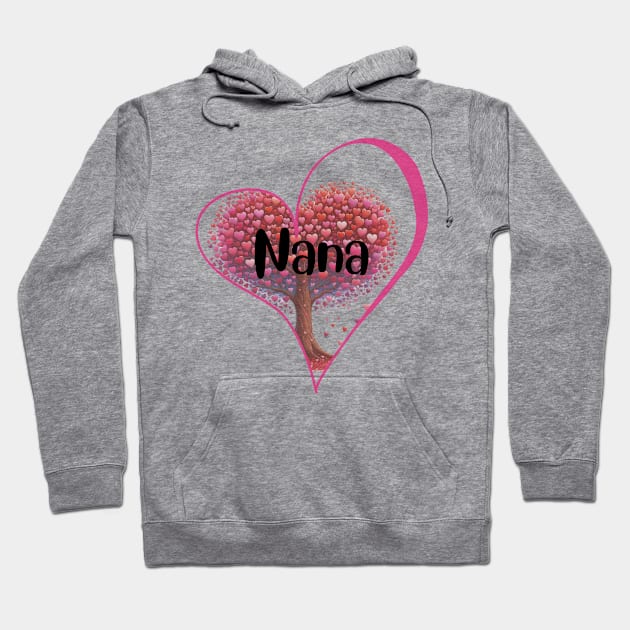 Heart for Nana gift Hoodie by MamaJemDesigns